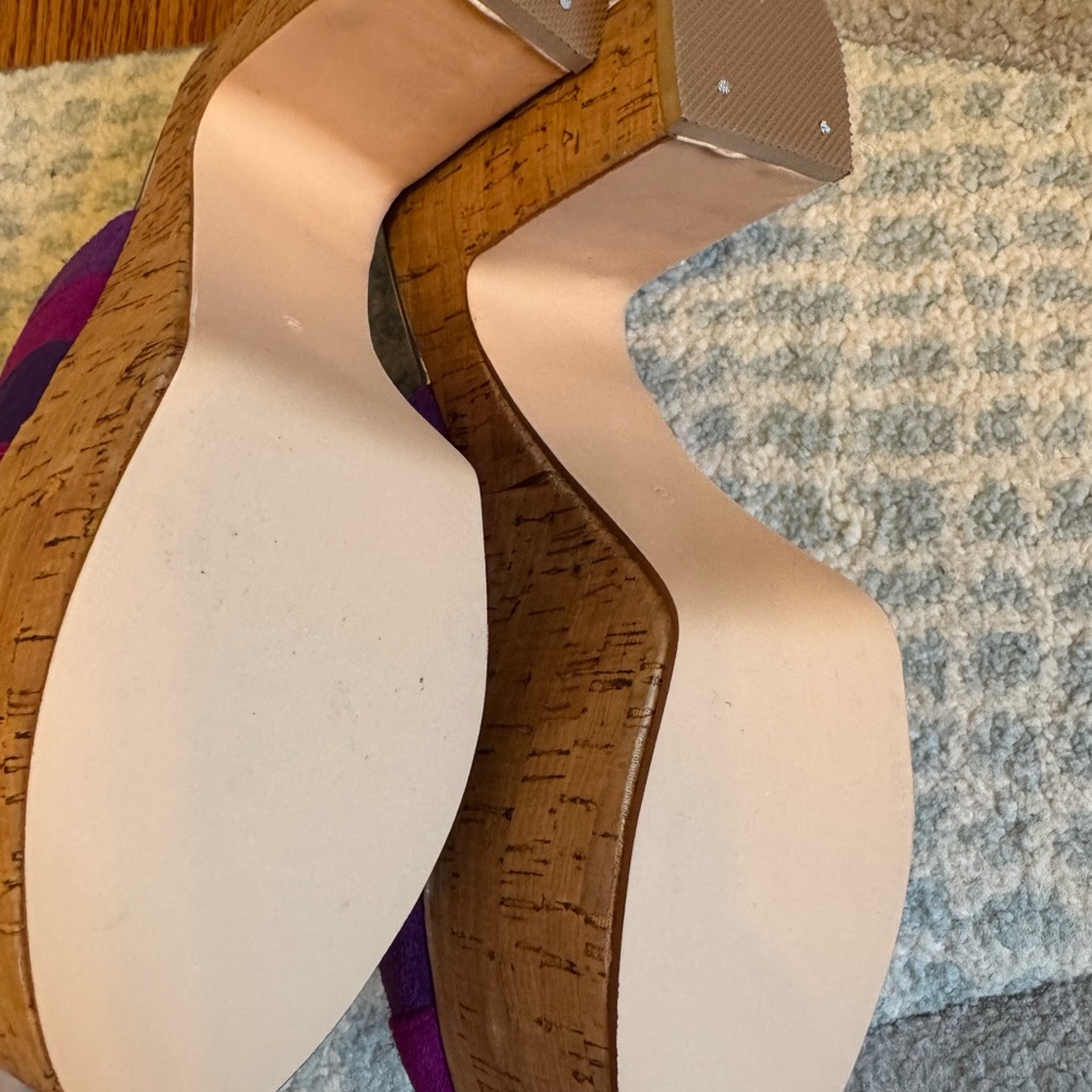 Vibrant purple platform mules - Picture 3 of 5